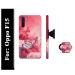 BUDDHU Beautiful Butterfly Printed Hard Back Cover Case with Mobile Holder, Pop holder, Pop socket for Oppo F15