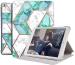 Caseelo Printed Flip Case for Apple iPad 7.9 Inch Mini 5 / Mini 4 / Mini 3 / Mini 2 / Mini 1 Generation Printed Folio Silicone Smart Cover with Honeycomb Cooling Feature [ Soft Air Bag Corner Protection ] ( Marble Green )