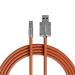 FONE CRAFT Type A to Type C Cable with Metal Connectors |22.5W Fast Charging and 480Mbps Data Transfer Speed |1.2m Silicone Cable, Sunset Orange