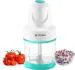 Candes White And Blue Electric Chopper With Double Blade Vegetable And Fruit Chopper 250 W