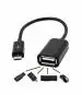E True Micro USB OTG Cable for OTG Supported Tablets and Mobiles,Black