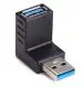 fdealz Angled USB 3.0 Adapter 90 Degree USB Connector Extender Type A Male to Type A Female 1 Pieces
