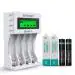 Envie ECR 11MC Sprintx Ultra Fast Rechargeable Batteries Charger With 4 Rechargeable Batteries