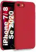 Realcase Red Silicone Shockproof Back Case For Iphone Se 2022, Iphone Se 2020, Iphone 8, Iphone 7