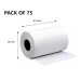Techxtra 57MM x 15 mtr (2Inch) (55 GSM) Thermal Paper roll ideal for Billing, POS Machine (TXI5715) (Pack of 75 Rolls) (57mm x 15mtr - 75 Rolls)