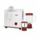 Maharaja Whiteline Gala Happiness 2 Jar Juicer Mixer Grinder (450 Watts, White/Red)