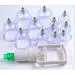 Birud 12 Pcs Massage Cans Cups Vacuum Cupping Kit Pull Out Vacuum Apparatus Therapy Relax Massager