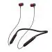 Nu Republic Jive J2 Bluetooth v5.0 Headset magnetic earbuds with Upto 20 hrs Playtime, XBass Technology, Calling Mic, Fast Pairing, IPX4 Water/Sweat resistance, Noise Cancellation (Red Neckband)