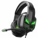 EKSA E7000 Fenrir Gaming Wired On Ear Headset for Xbox One, PS4, PC, PS5, Mobile Devices - Gaming Headphones with Noise Cancelling Microphone, Comfortable Ear Pads, 50 mm Drivers (black green)