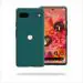 SUPER-ME Google Pixel 6a Green Leather Hard Case Back Cover