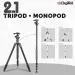 Digitek (DTR-500BH) 82 inch (152 cm) Professional Aluminium Tripod Cum Monopod, with Swivel Pan Head, Maximum Operating Height : 1510 mm, Maximum Load Upto: 7kgs (Black)
