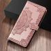 ClickCase Royal Mandala Design Faux Leather Magnetic Card Holder Wallet Kickstand Case Flip Cover For Samsung Galaxy Note 8 (Rose Gold)