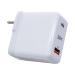 MMAK 33W Dual Port Fast Charger QC/PD, 2 in 1 USB/Type C Fast Charger Adapter for iPhone 14/13/12/11 Series, Samsung Galaxy, Xiaomi, Nothing, Realme, Oneplus, Oppo and Other Android Devices (White)