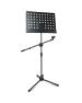 Powerpak Black Aluminum 513 Professional Adjustable Foldable Musical Note Stand With Mic Holder