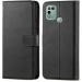 Tingtong Flip Cover for Infinix Smart 5 | Magnetic Closurer| PU Leather Magnetic Wallet Back Cover Case (Black)