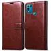 Coverview Flip Cover for Infinix Smart 5, Infinix Hot 10 Play - Cherry Brown
