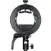 VTS S2 Speedlite S-Type Bracket Bowens Mount, for Godox V1 AD200Pro AD400Pro AD200 V860II TT685 TT600 TT350, Precise Tilt Control, Large Adjustment Handle, Integrated Umbrella Mount, More Compact
