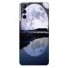 GADGETSWRAP Printed Vinyl Skin Sticker for Samsung Galaxy S21 - full moon reflection