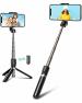 Electro Cloud 101 cm Wireless, Portable and Lightweight Stainless Steel Selfie Stick for All Smartphone (Black)