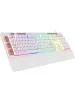 Redragon K512 Shiva RGB Backlit Membrane Gaming Keyboard With Multimedia Keys, Linear Mechanical Feel Switch, 6 Extra On Board Macro Keys, Dedicated Media Control, Detachable Wrist Rest (White)