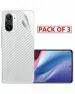 GADGETRONICS (Pack of 3) Xiaomi Redmi K40 Transparent Carbon Fiber Scratch Resistant and Anti Fingerprint Back Screen Guard Sticker