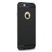 JOBINKA Soft Silicone with Anti Dust Plug Shockproof Slim Back Cover Case for iPhone 6 Plus Black