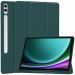 ProElite Cover for Samsung Tab S9/S8 Ultra Cover, Soft Flexible Flip Case Cover with S Pen Holder for Samsung Galaxy Tab S9/S8 Ultra 14.6 inch Support Auto Sleep Wake, [Recoil Series] - Dark Green