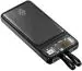 MI-STS DX159 Transparent 10000mah PD 20W Power Bank LED Display built-in Cable (Lithium Polymer, Fast Charging for Mobile)