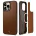 CYRILL Spigen Kajuk Mag Compatible with iPhone 15 Pro Max Case (2023) [PC, TPU, PU Leather | Saddle Brown]