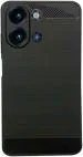 BINTAGE Back Cover for Itel P40+ (Black, Flexible)
