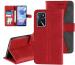 Autofocus Faux Leather Back Case Flip Cover for Oppo A16 with ID Card Slot | Foldable Stand | 2 Card Slot | 1 Cash Slot | Magnetic Closure - Executive Red, 22127