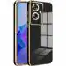 SYOTT Luxury 6D Chrome Back Cover Case Compatible for Oppo A79 5G |Slim Shockproof Soft TPU Raised Lips Protection Camera Protection Stylish Back Case and Cover | Black