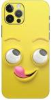 instyler Apple iPhone 12 Pro Max Matte Vinyl Smiley Printed Mobile Skin Sticker with Scratch Resistant Lamination