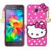 Clickaway Pink Rubber Hello Kitty Back Cover Case For Samsung Galaxy Gr Prime G530