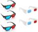 RV7 Anaglyph 3D Video Glasses (Red and Blue) (pack of 5)