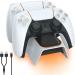 Microware Charging Station for PS5 Controller,White