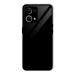 Trifty (Glass Back Oppo F21 Pro 4G Black) Luxurious Toughened Glass Back Case with Shockproof TPU Bumper Case Cover for Oppo F21 Pro 4G (Black)