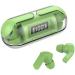 MEERtronics S10 Earbuds with Transparent Case|25 Hours Playtime|Touch Control | ENC|Auto Pairing|10mm Drivers|5.1v Bluetooth (Green)