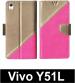 Sbms Vivo Y51L Pink Artificial Leather Shock Proof Flip Cover