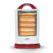 Maharaja Whiteline Lava Neo 1200-Watts Halogen Heater | 3 Heat Setting | 180 Deg Rotation | Shock Proof Body | 1 Year Warranty (White and Red)