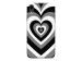 MobiEra Apple iPhone XR Black Grey Hearts Design Plastic Hard Case Cover