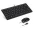 Enter Typist Mini Wired Keyboard + Slider Wired Optical Mouse Combo Set (Black)