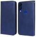 Unistuff Faux Leather Back Case Flip Cover for Honor 8C with ID Card Slot | Foldable Kickstand | 2 Card Slot | 1 Cash Slot - Executive Blue, 61475