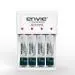 Envie (ECR 20 MC+4xAA1000) Standard Rechargeable Battery Charger for AA & AAA Ni-mh/Ni-Cd, LED Indicator, 600MA Output Current, with 4xAA1000 Rechargeable Batteries
