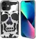 Avzax Apple Iphone 12 Polycarbonate Silver Skeleton Design Back Case Cover