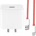 65w vooc c type red vooc/dash/flash charger 6a c type data cable included