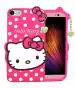 Clickaway Hello Kitty Case for Apple Iphone 7 Plus 3D Soft Cute Cover for Girls/Women Silicone Rubber Back Cover With Pendant-Baby Pink/Pink