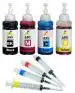 ANG Refill Ink Bottle Compatible for HP 21 22 802 803 680 678 46 704 703 900 Inkjet Printer Cartridge - 100ML Each Bottle with 4 Syringe Multicolor Color Ink B/C//Y/M Tri-Color Ink Bottle