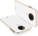 Clickaway One Plus 7T Back Cover Gold Electroplating Transparent Chrome Raised Edges Super Soft-Touch Bumper Case (White)