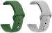 Black Lovies Grey, Green Silicon Smart Watch Strap For Noise Color Fit Brio (Pack Of 2)